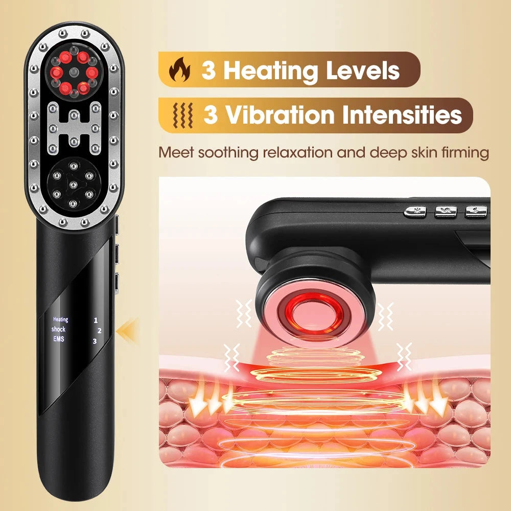 4 In 1 Electric Massage Comb EMS Scalp Massage Red Light Massager Machine Hair Growth Care Loss Hair Comb Full Body Massage
