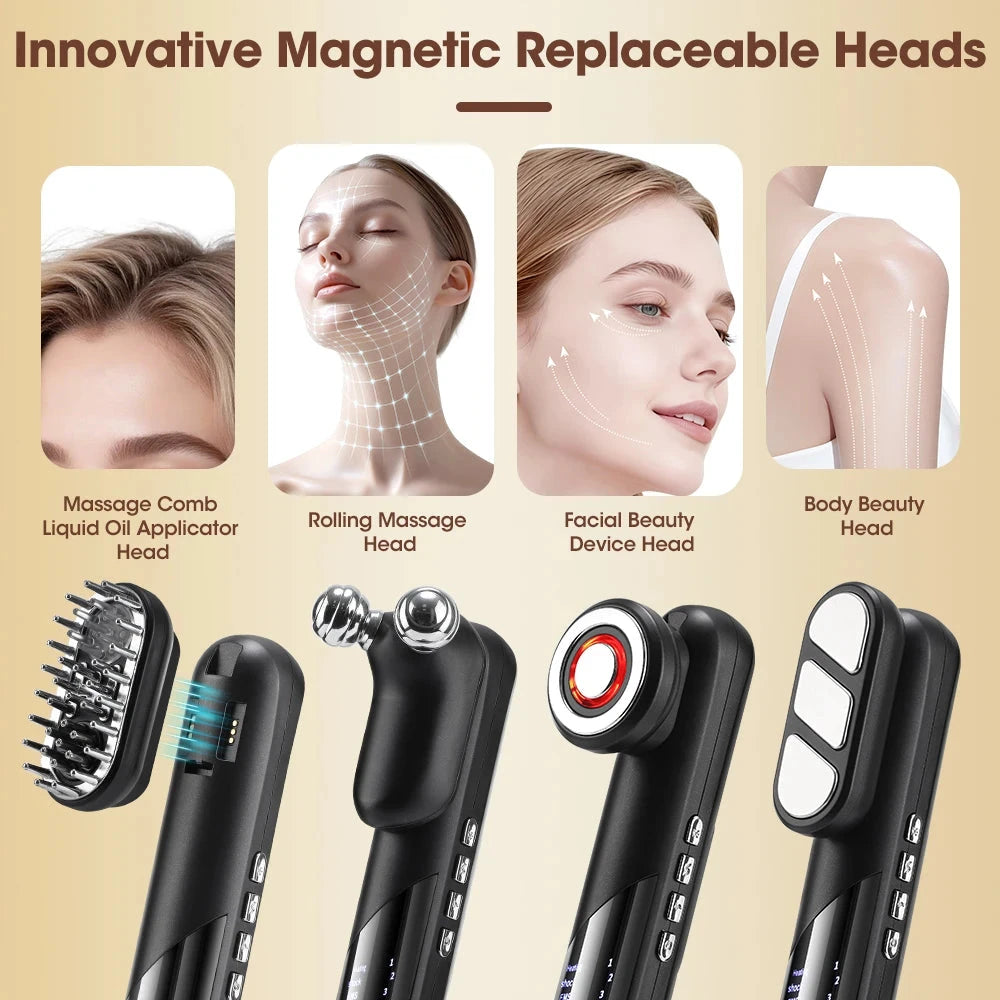 4 In 1 Electric Massage Comb EMS Scalp Massage Red Light Massager Machine Hair Growth Care Loss Hair Comb Full Body Massage