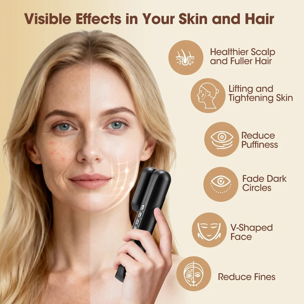 4 In 1 Electric Massage Comb EMS Scalp Massage Red Light Massager Machine Hair Growth Care Loss Hair Comb Full Body Massage