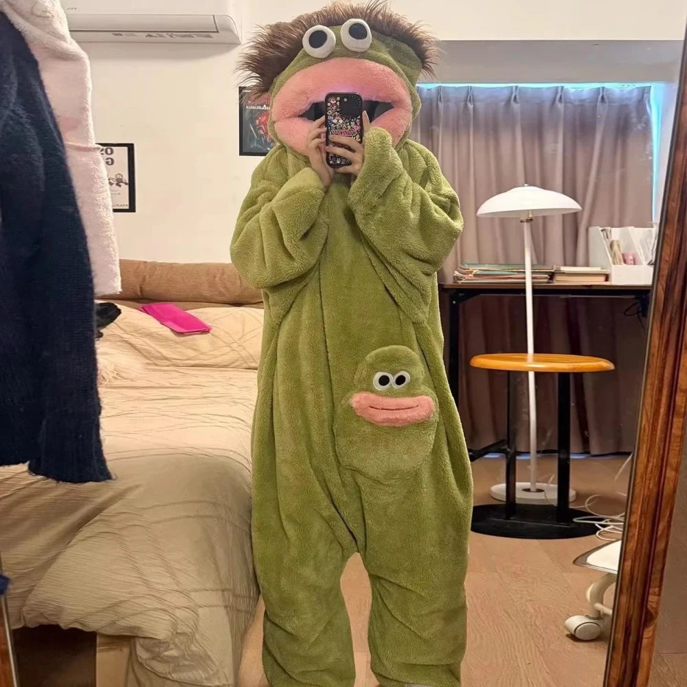 Cartoon Monster Fleece Onesie
