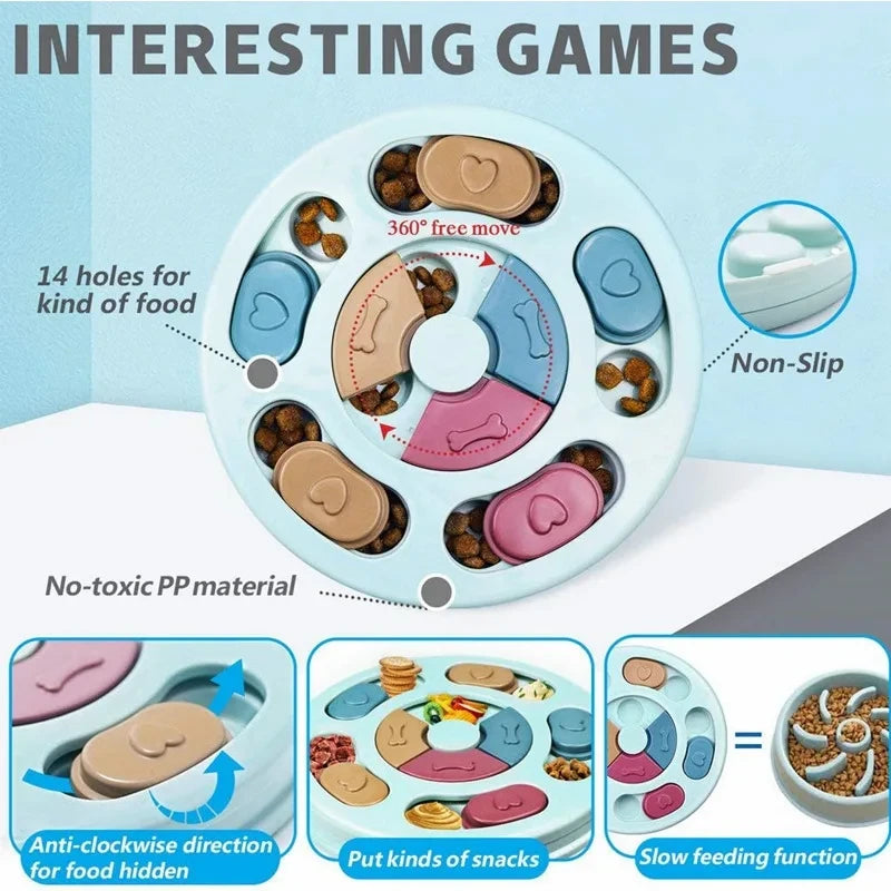 Zyko Slow Feeder Bowl – Anti-Gulping Dog Puzzle Bowl